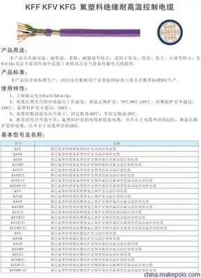【安徽長峰供應KFF KFV KFG氟塑料絕緣耐高溫控制電纜】價格,廠家,圖片,特種電線電纜,安徽長峰特種電纜-